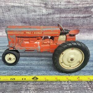 Vintage Tru-Scale 1/16 scale die-cast n/frontend tractor parts/repair red/white